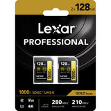 Lexar Pro SDXC 1800x UHS-II 128GB 2-Pack