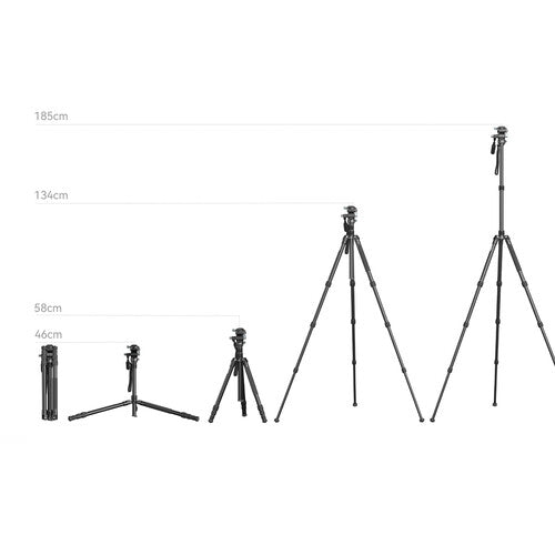 SmallRig CT195 Aluminum Alloy Video Tripod