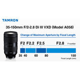 Tamron 35-150mm f/2-2.8 Di III VXD Lens for Sony E