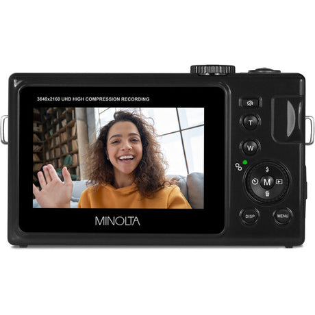 MINOLTA MND25 48 MP Autofocus / 4K Ultra HD Camera w/Selfie Mirror (Black)