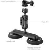 SmallRig Dual Magnetic Suction Cup Mounting Support Kit for Action Cameras