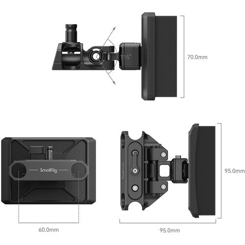 SmallRig Multi-Adjustable Chest Pad Mount Plate with Rod Clamp