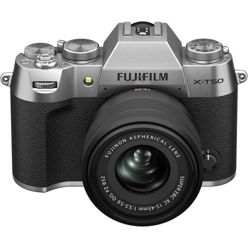 FUJIFILM X-T50, SILVER with XC15-45mmF3.5-5.6 OIS PZ Lens Kit