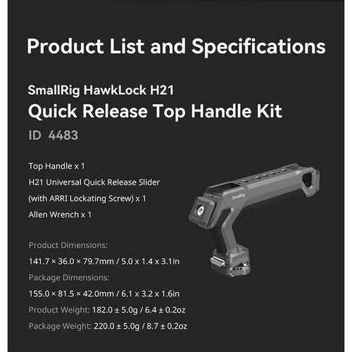 SmallRig HawkLock H21 Quick Release Top Handle Kit