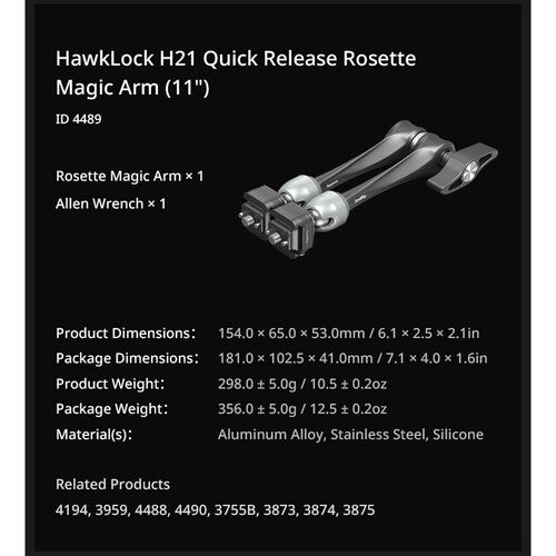SmallRig HawkLock H21 Quick Release Magic Arm with Ball Head