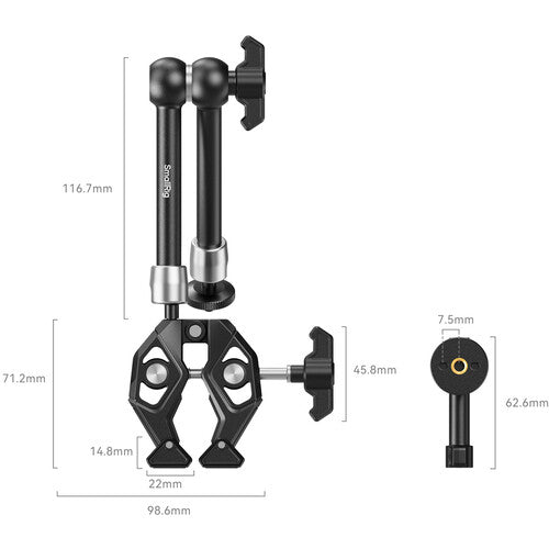 SmallRig Crab-Shaped Clamp with Magic Arm