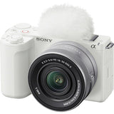 Sony ZV-E10 Mirrorless Camera with 16-50mm Lens (White)