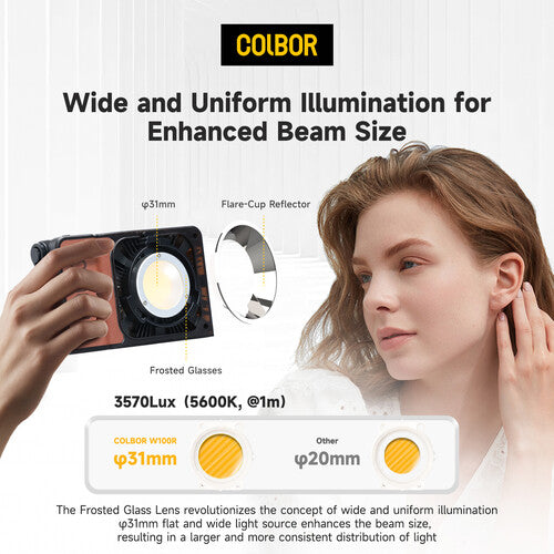 COLBOR W100R Portable RGB LED Monolight