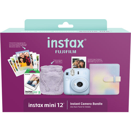 Fujifilm Instax Mini 12 Pastel Blue Holiday Bundle