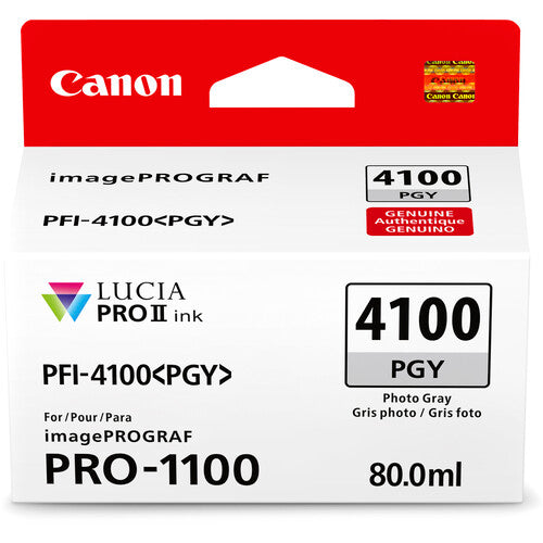 Canon PFI-4100 Photo Gray Pigment Ink Tank (80mL)