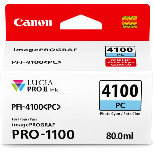 Canon PFI-4100 Photo Cyan Pigment Ink Tank (80mL)