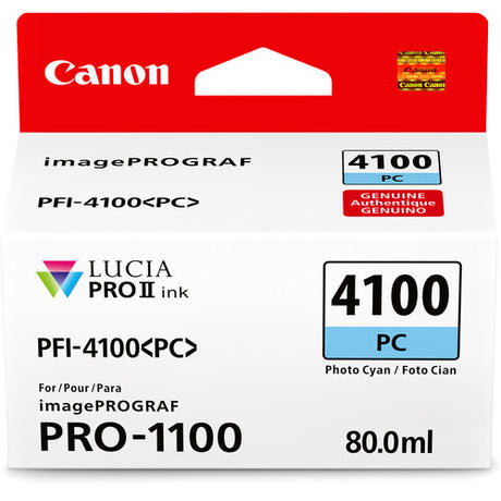 Canon PFI-4100 Photo Cyan Pigment Ink Tank (80mL)