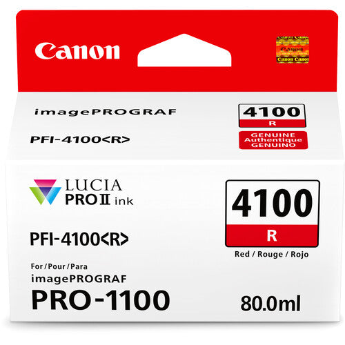 Canon PFI-4100 Red Pigment Ink Tank (80mL)