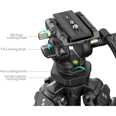 SmallRig Lightweight Video Carbon Fiber Tripod Kit AD-50