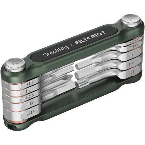 SmallRig x FILM RIOT 10-in-1 Folding Wrench Set with Multiple Angle Positioning (Green)