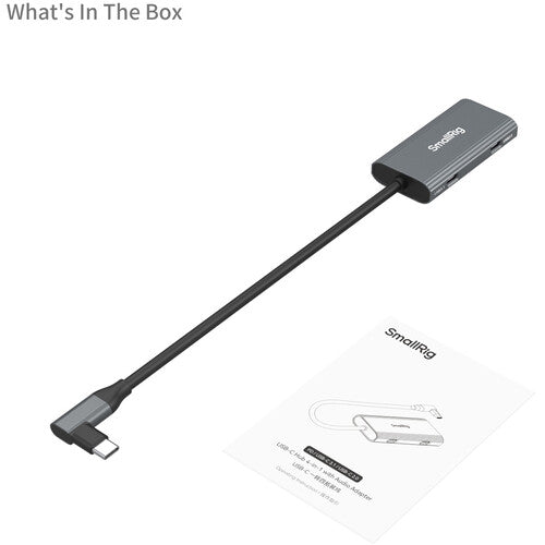 SmallRig 4-in-1 USB-C Hub PD 100W / USB-C 3.1 / USB-C 2.0 with Audio Adapter x 2