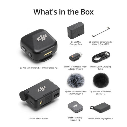 DJI Mic Mini 2-Person Compact Wireless Microphone System for
