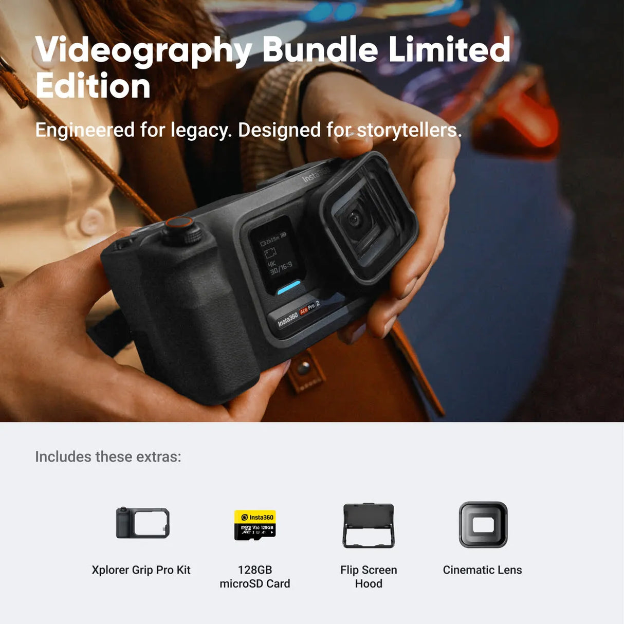 Insta360 Ace Pro 2 Action Camera Videography Bundle (Limited Edition)