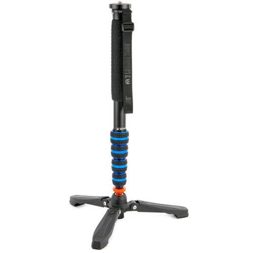 3 Legged Thing Taylor 2.0 5-Section Magnesium Alloy Monopod with DocZ Foot Stabilizer Kit (Blue) - Nelson Photo & Video