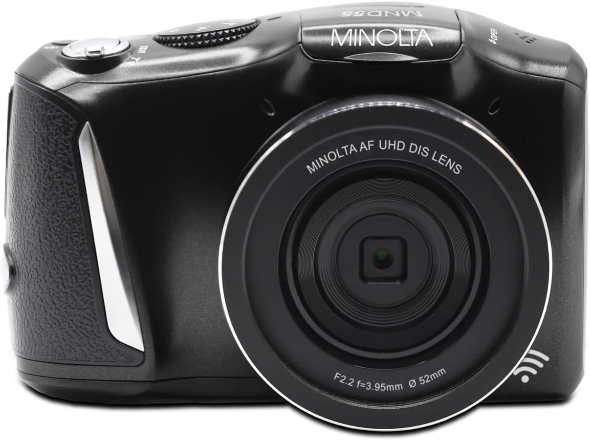 MINOLTA MND55 64 MP Autofocus / 4K Ultra HD Camera w/WiFi (Black