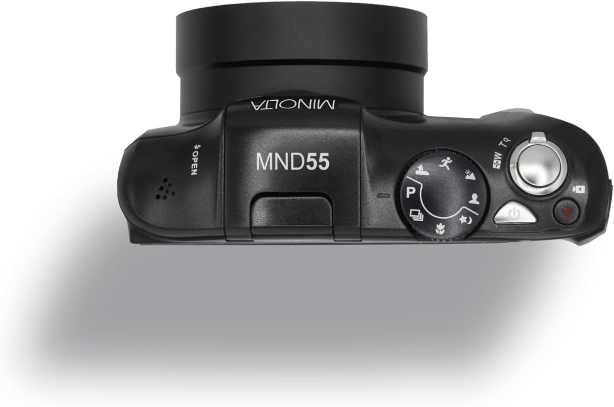 MINOLTA MND55 64 MP Autofocus / 4K Ultra HD Camera w/WiFi (Black)