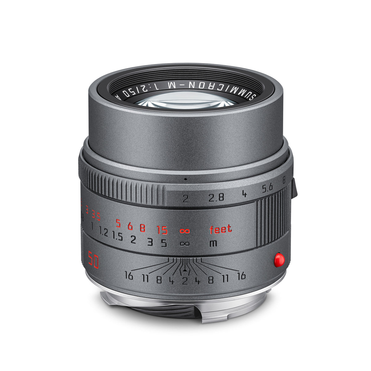 Leica APO-Summicron-M 50 f/2 ASPH. Lens Metal Gray Paint Finish