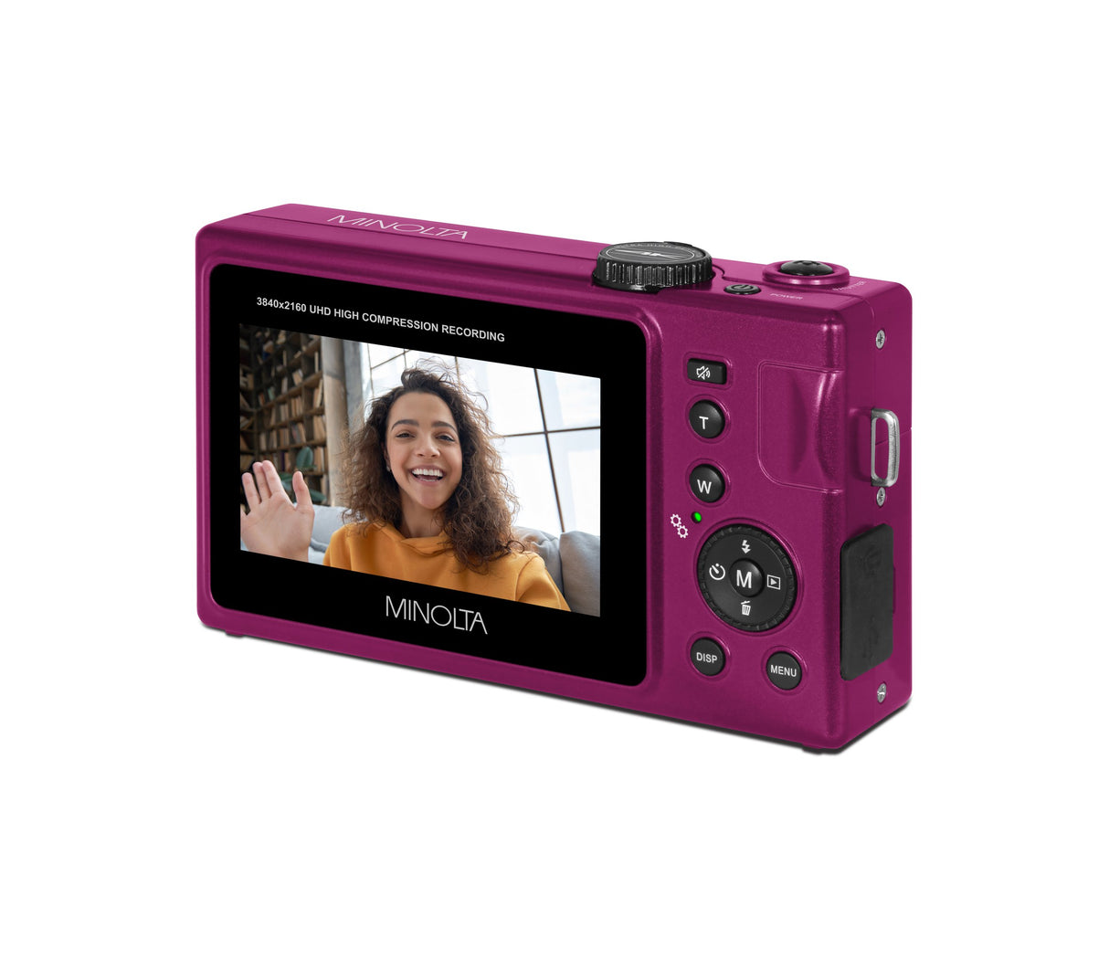 MINOLTA MND25 48 MP Autofocus / 4K Ultra HD Camera w/Selfie Mirror (Magenta)