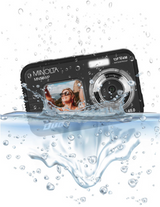 MINOLTA MN50WP Duo 48 MP Autofocus / 5K Ultra HD Waterproof Camera w/ Dual LCD (Black)