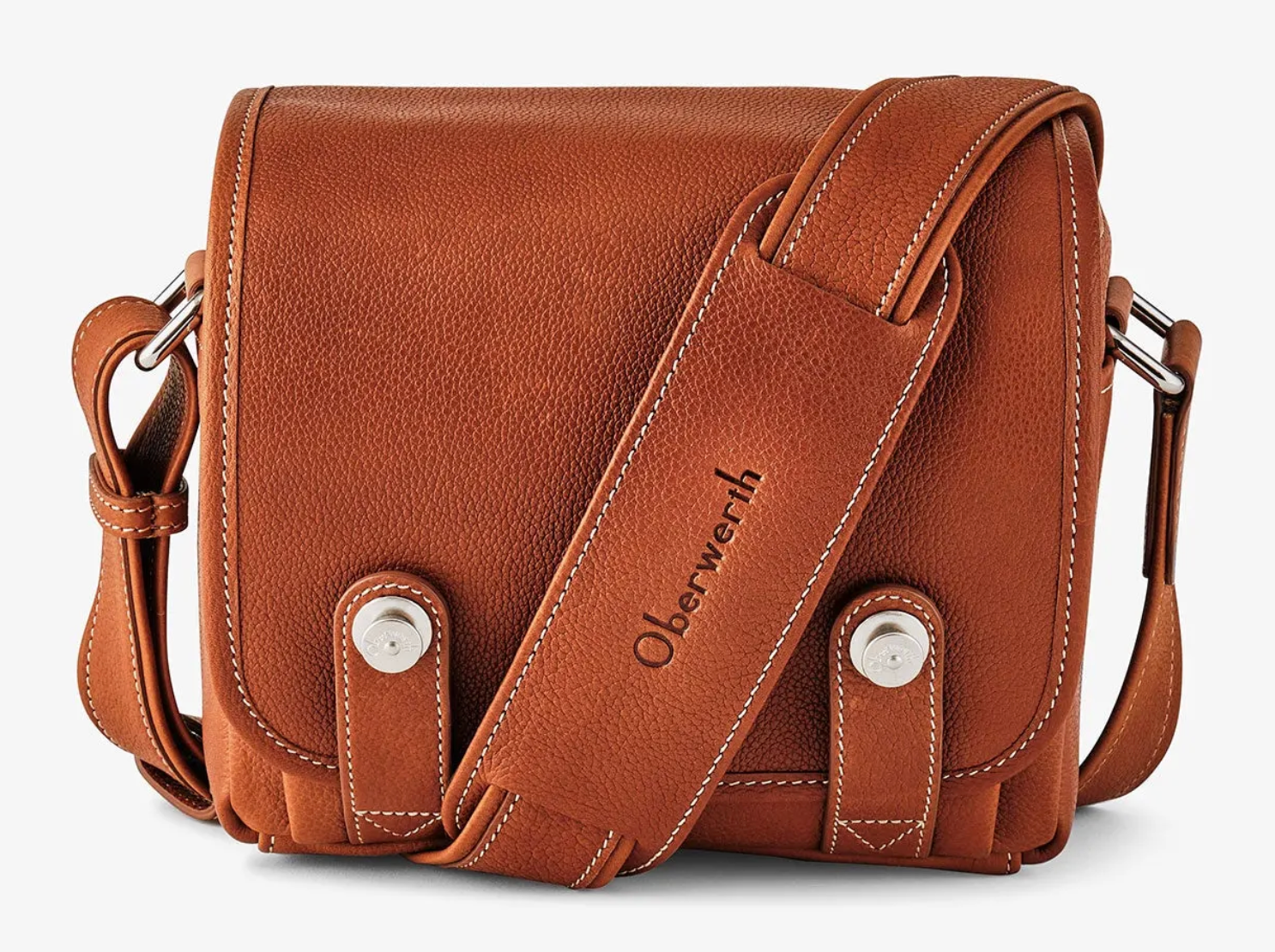 Oberwerth Louis Camera Bag Luxury Cow-Hide Muskat Gold / Red