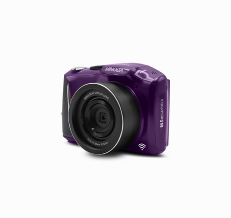 MINOLTA MND55 64 MP Autofocus / 4K Ultra HD Camera w/WiFi (Purple)