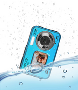 MINOLTA MN50WP Duo 48 MP Autofocus / 5K Ultra HD Waterproof Camera w/ Dual LCD (Blue)