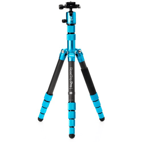 Shop Benro MeFOTO RoadTrip Pro Carbon Fiber Series 1 Travel Tripod with Ball Head and Monopod (Pacific Blue) by Benro at Nelson Photo & Video