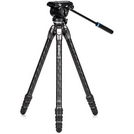 Shop Benro Tortoise Columnless w/Leveling Base Carbon Fiber Two Series Tripod with S4PRO Flat Base Video Head, 4 Leg Sections, Twist Leg Locks, Padded Carrying Case by Benro at Nelson Photo & Video