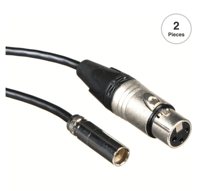 Blackmagic Design Set of 2 Mini XLR to XLR Audio Cables for Video Assist 4K (19.5") - Nelson Photo & Video