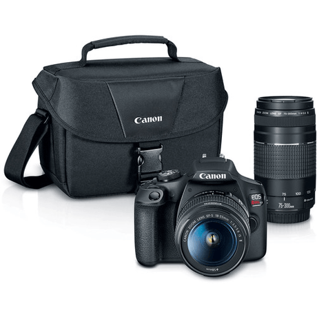 Shop Canon EOS Rebel T7 DSLR Camera with 18-55mm and 75-300mm Lenses by Canon at Nelson Photo & Video