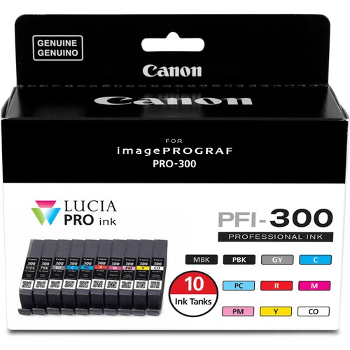Shop Canon PFI-300 Ten Color Ink Tank Pack by Canon at Nelson Photo & Video