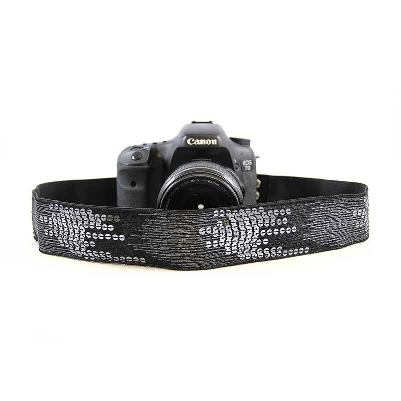 Capturing Couture Camera Strap: Sequin Ombre Black - Nelson Photo & Video