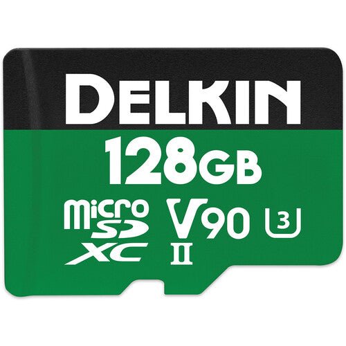Delkin Devices 128GB Power UHS-II microSDXC Memory Card with microSD Adapter - Nelson Photo & Video
