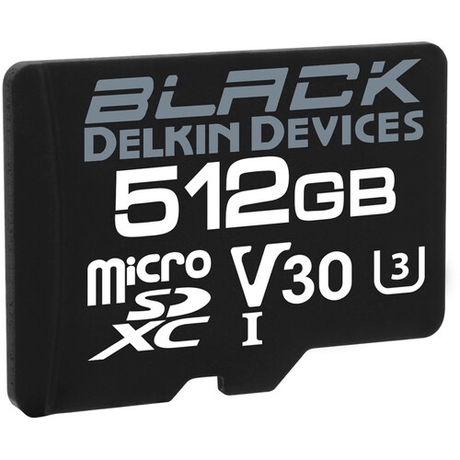 Shop Delkin Devices 512GB BLACK UHS-I microSDXC Memory Card with SD Adapter by Delkin at Nelson Photo & Video