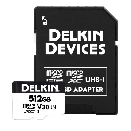 Delkin Devices 512GB Hyperspeed UHS-I microSDXC Memory Card with SD Adapter - Nelson Photo & Video