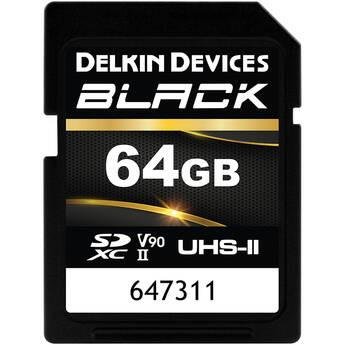 Delkin Devices 64GB BLACK UHS-II SDXC Memory Card - Nelson Photo & Video