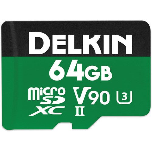 Delkin Devices 64GB POWER UHS-II microSDXC Memory Card with microSD Adapter - Nelson Photo & Video
