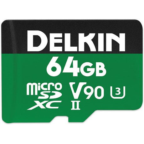 Delkin Devices 64GB POWER UHS-II microSDXC Memory Card with microSD Adapter - Nelson Photo & Video