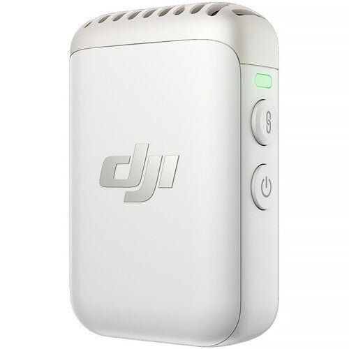 DJI Mic 2 Clip-On Transmitter/Recorder with Built-In Microphone (2.4 GHz, Platinum White) - Nelson Photo & Video