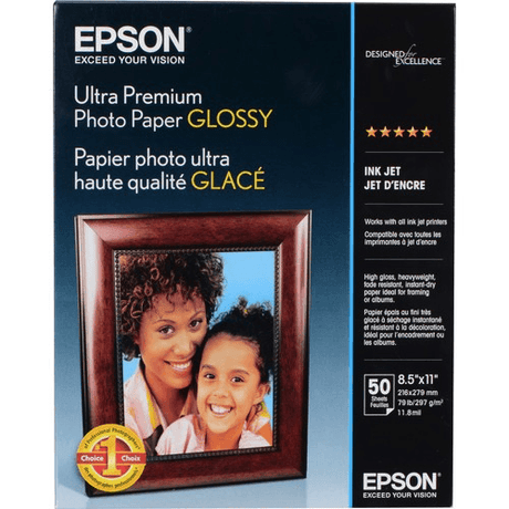 Shop Epson Ultra Premium Photo Paper Glossy (8.5 x 11", 50 Sheets) by Epson at Nelson Photo & Video