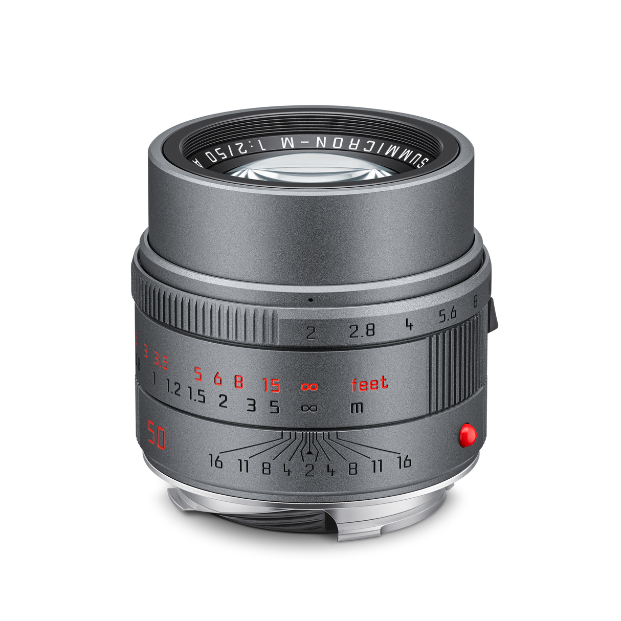 Leica APO-Summicron-M 50 f/2 ASPH. Lens Metal Gray Paint Finish