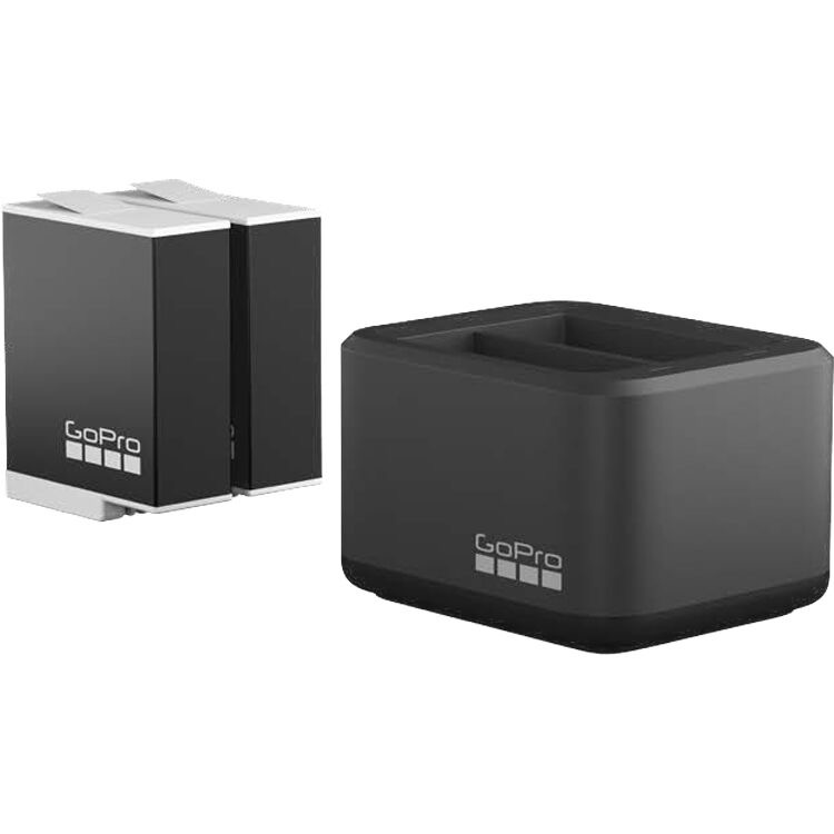 Shop GoPro Dual-Battery Charger with Two Enduro Batteries for HERO9/10/11 Black by GoPro at Nelson Photo & Video