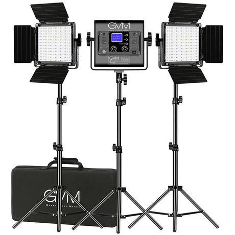 GVM 800D-RGB LED Light Panel (3-Light Kit) - Nelson Photo & Video
