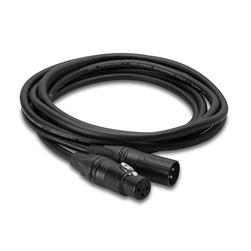 Hosa Technology 3-Pin XLR Male to 3-Pin XLR Female (20 Gauge) Balanced Microphone Cable - 10’ - Nelson Photo & Video
