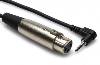 Shop Hosa Technology Mini Stereo Male to 3-pin XLR Female Angled (Connects Mono Microphones to Stereo Camera Inputs) Cable - 1 ft by HOSA TECH at Nelson Photo & Video